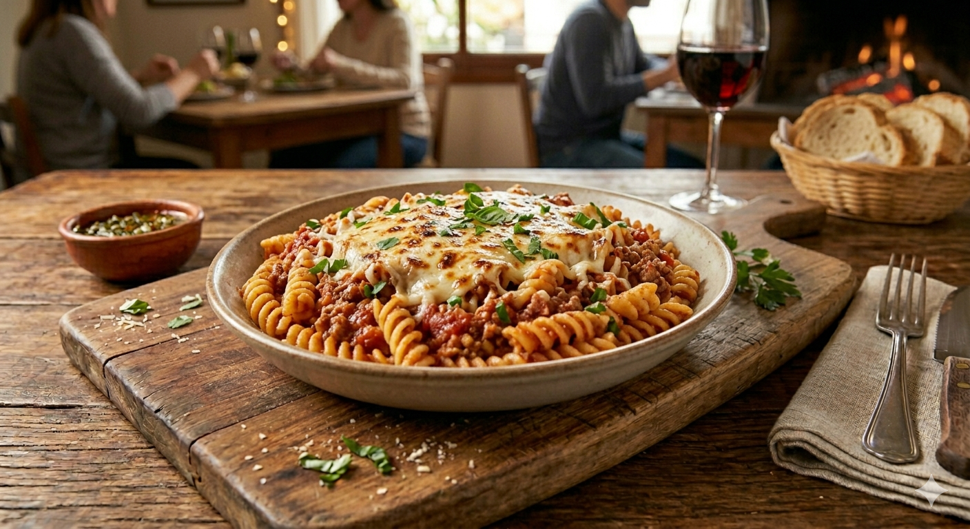 Fusilli a la boloñesa